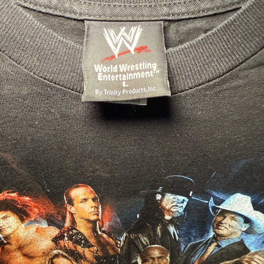 WWE 2007 Black Tee with Colorful Wrestler Graphics - Picture 2 of 5